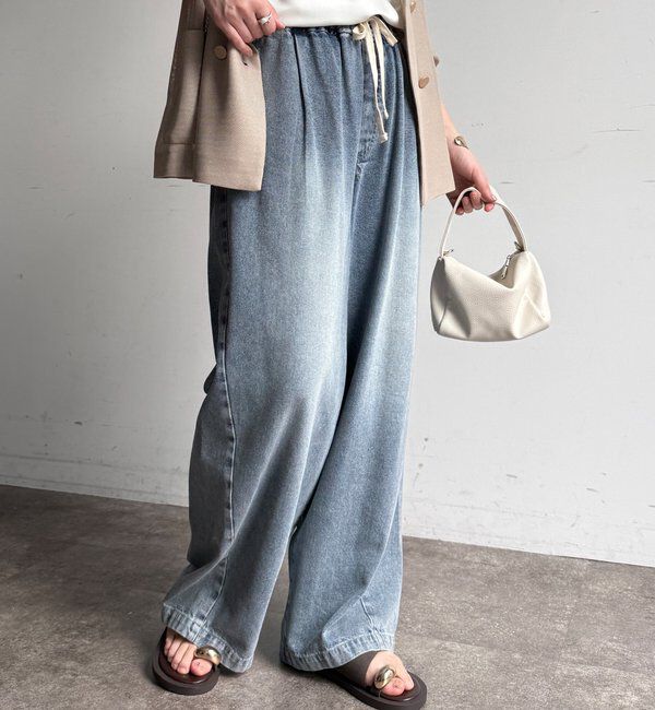 「デニムワイドイージーパンツ」|デニム|