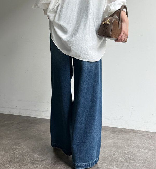 「デニムワイドイージーパンツ」|デニム|