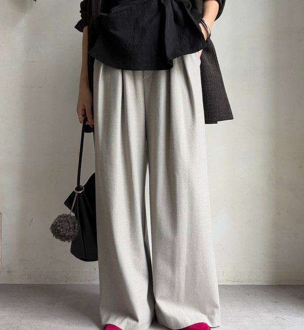  「ウォームタックワイドパンツ」|チノ|