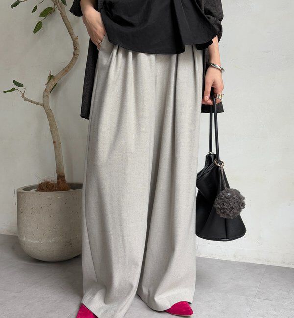  「ウォームタックワイドパンツ」|チノ|