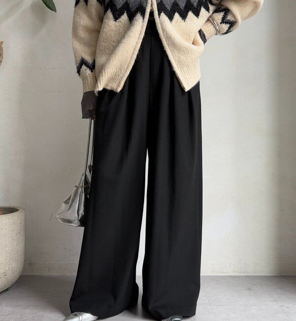  「ウォームタックワイドパンツ」|チノ|