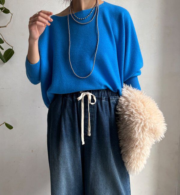  「メリノウール100%ボートネック」|ニット・セーター|