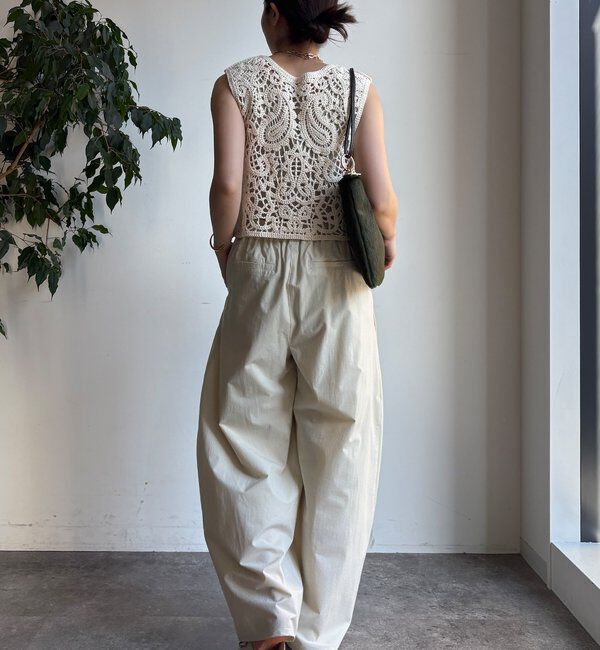  「クロッシェ編みニットベスト」|ニット・セーター|