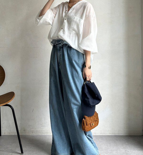  「GOLDボタンVVシャツ」|シャツ・ブラウス|