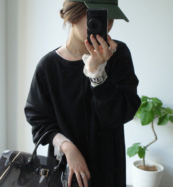  「【インフルエンサーSAKURA企画】リネンライクエアリー袖切替ワンピース」|ワンピース|