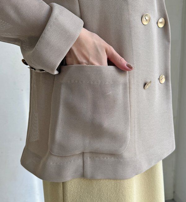 「メッシュノーカラーバックリボンジャケット」|テーラードジャケット|