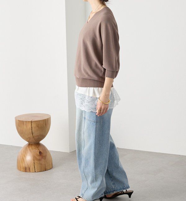  「【軽くしなやかな着心地】ライトギマバックボリュームニット」|ニット・セーター|