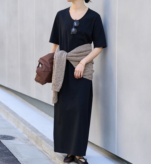  「【接触冷感・紫外線防止素材】ゴブソデカットソーワンピース」|ワンピース|