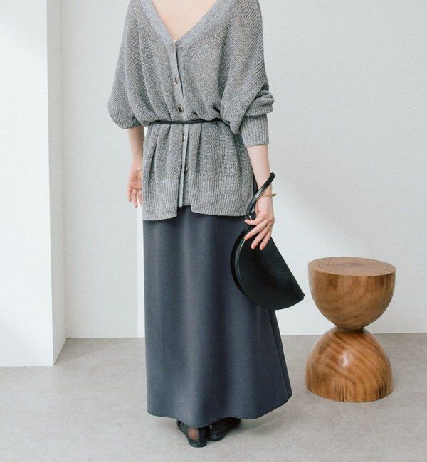  「予約【セットアップ着用可能/接触冷感機能付き】ドレーピーカットバイヤススカート」|スカート|