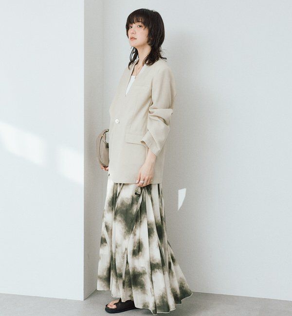  「【a Nice （ア ・ニース）】ノーカラージャケット」|テーラードジャケット|