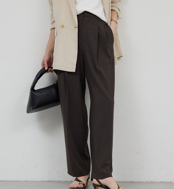  「【ガランテ名品】ライトジャージーワイドパンツ」|チノ|