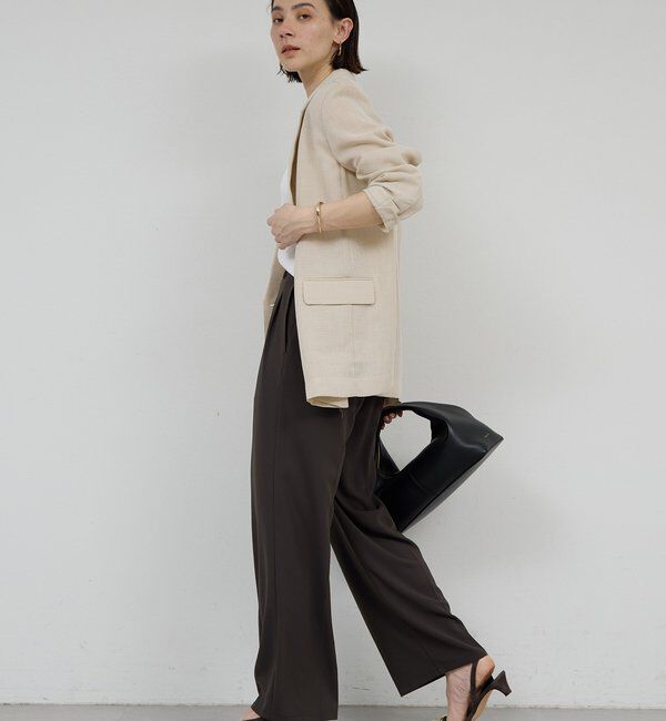  「【ガランテ名品】ライトジャージーワイドパンツ」|チノ|