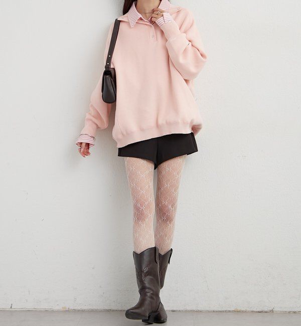  「スウェットライクヘンリーニット」|ニット・セーター|