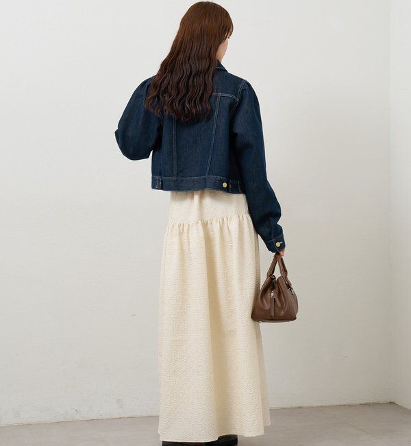  「エンボスギャザースカート」|スカート|