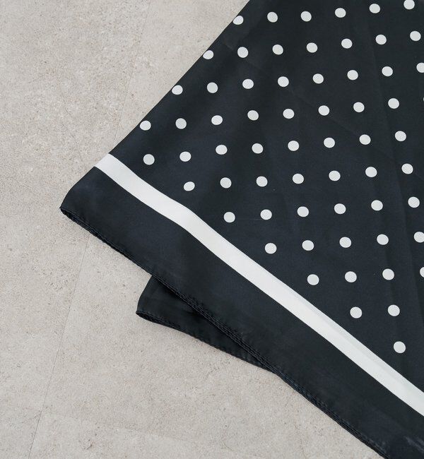  「ドットサテンスカーフ」|マフラー|