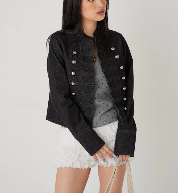  「ナポレオンデニムジャケット」|ブルゾン・スタジャン|