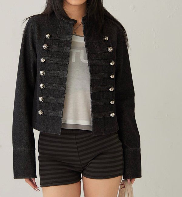  「ナポレオンデニムジャケット」|ブルゾン・スタジャン|