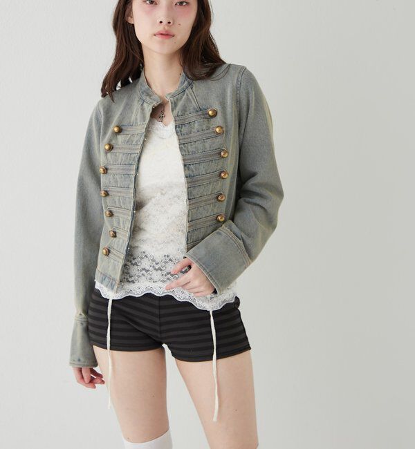  「ナポレオンデニムジャケット」|ブルゾン・スタジャン|