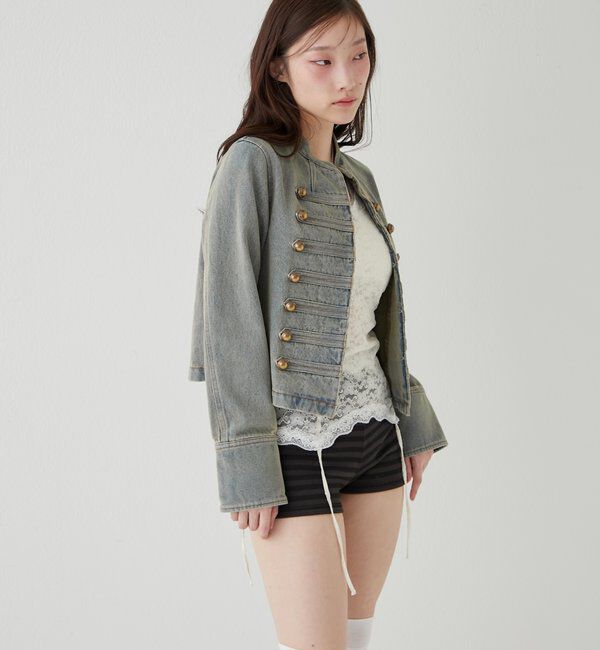  「ナポレオンデニムジャケット」|ブルゾン・スタジャン|