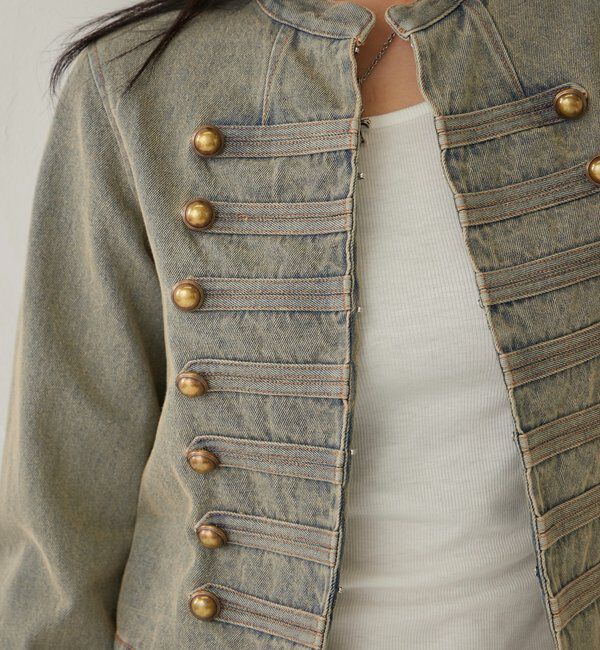  「ナポレオンデニムジャケット」|ブルゾン・スタジャン|