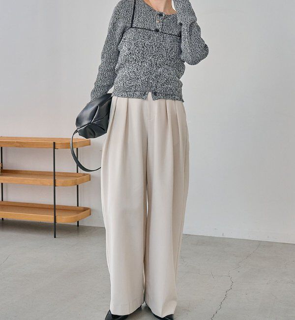  「メランジキャミSETカーディガン」|カーディガン|