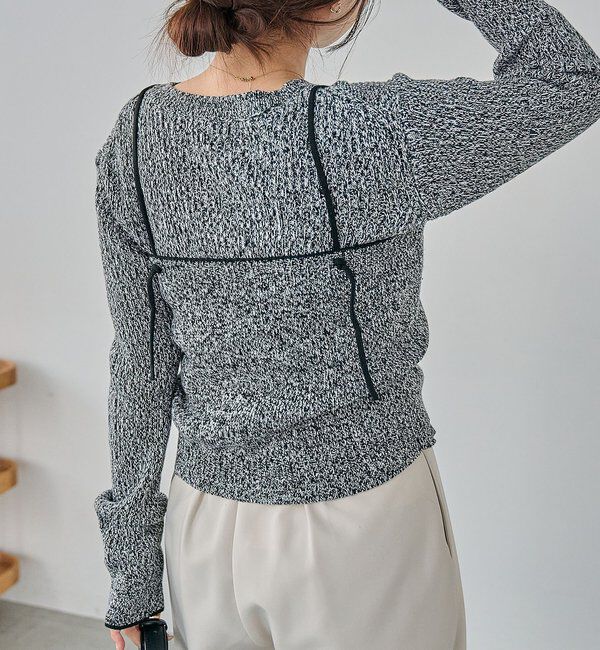  「メランジキャミSETカーディガン」|カーディガン|