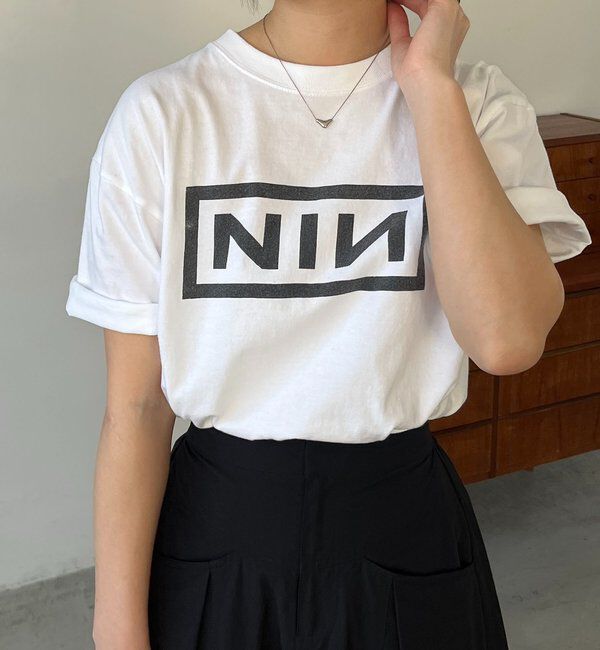  「〈GOOD ROCK SPEED〉Nine Inch NailsボックスロゴT」|Tシャツ・カットソー|ホワイト