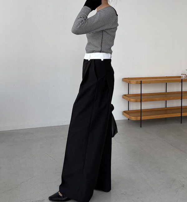  「〈C.L〉バイカラーウエストパンツ」|チノ|