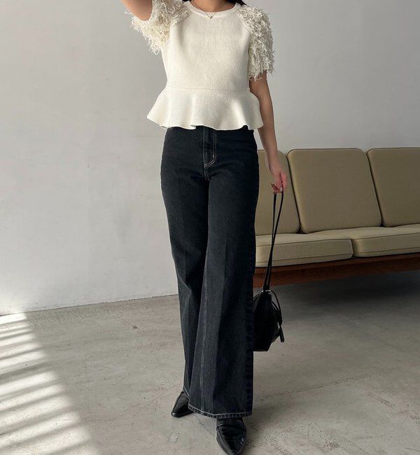  「フリンジペプラムニット」|ニット・セーター|