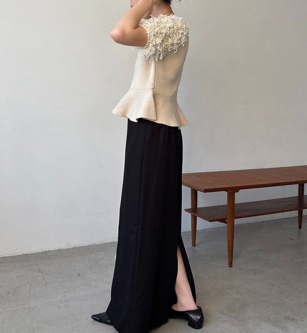  「フリンジペプラムニット」|ニット・セーター|