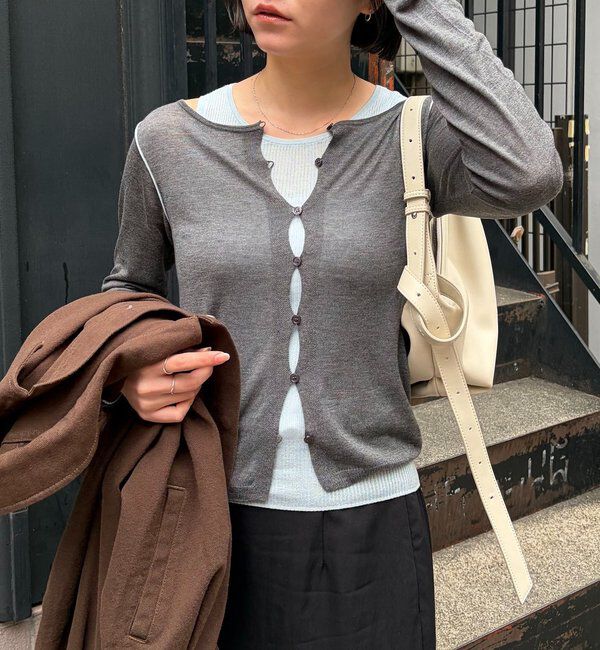  「タンクSETアームラインカーディガン」|カーディガン|