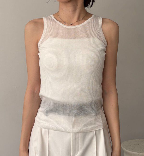  「タンクSETアームラインカーディガン」|カーディガン|