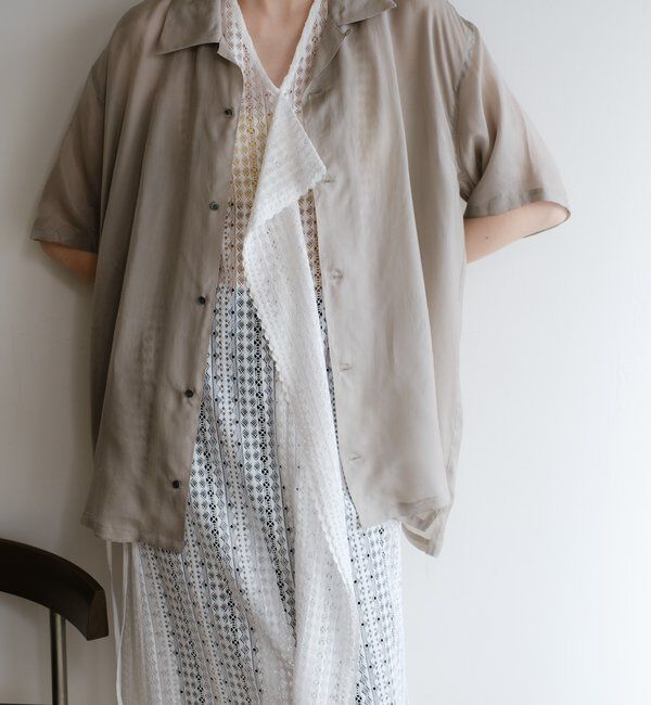  「フィブリルキュプラ半袖シャツ」|シャツ・ブラウス|