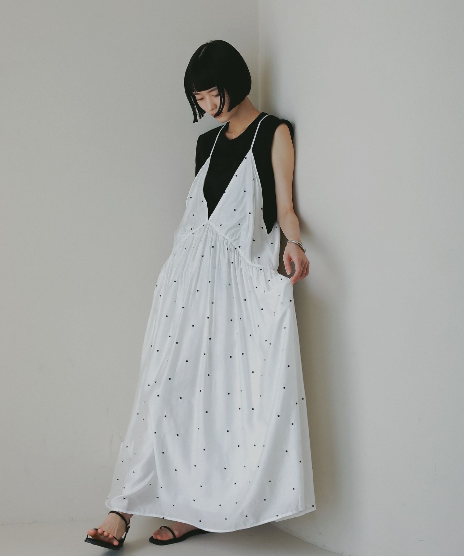 A part by 「ドットシシュウキャミワンピース」|ワンピース|