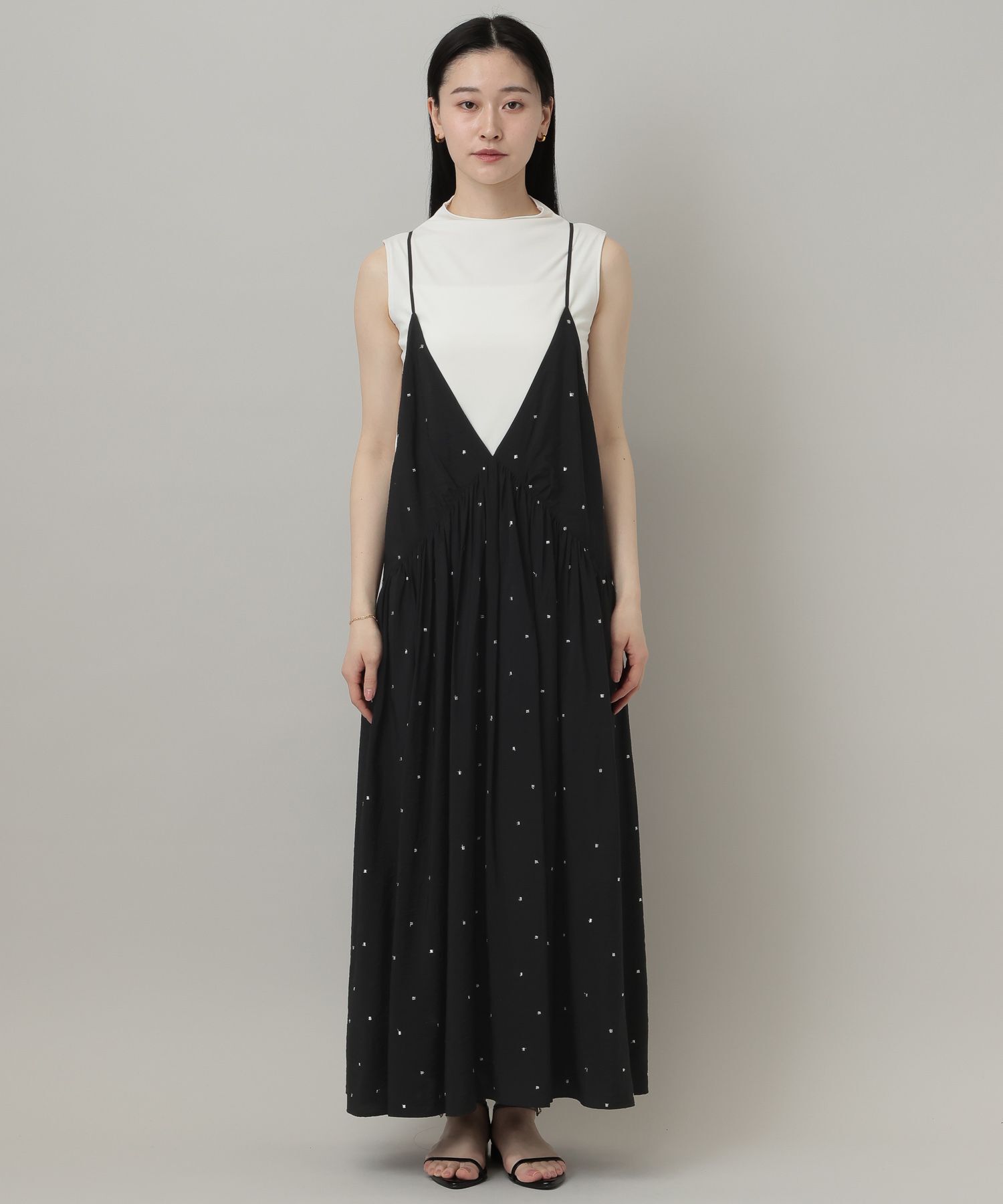 A part by 「ドットシシュウキャミワンピース」|ワンピース|