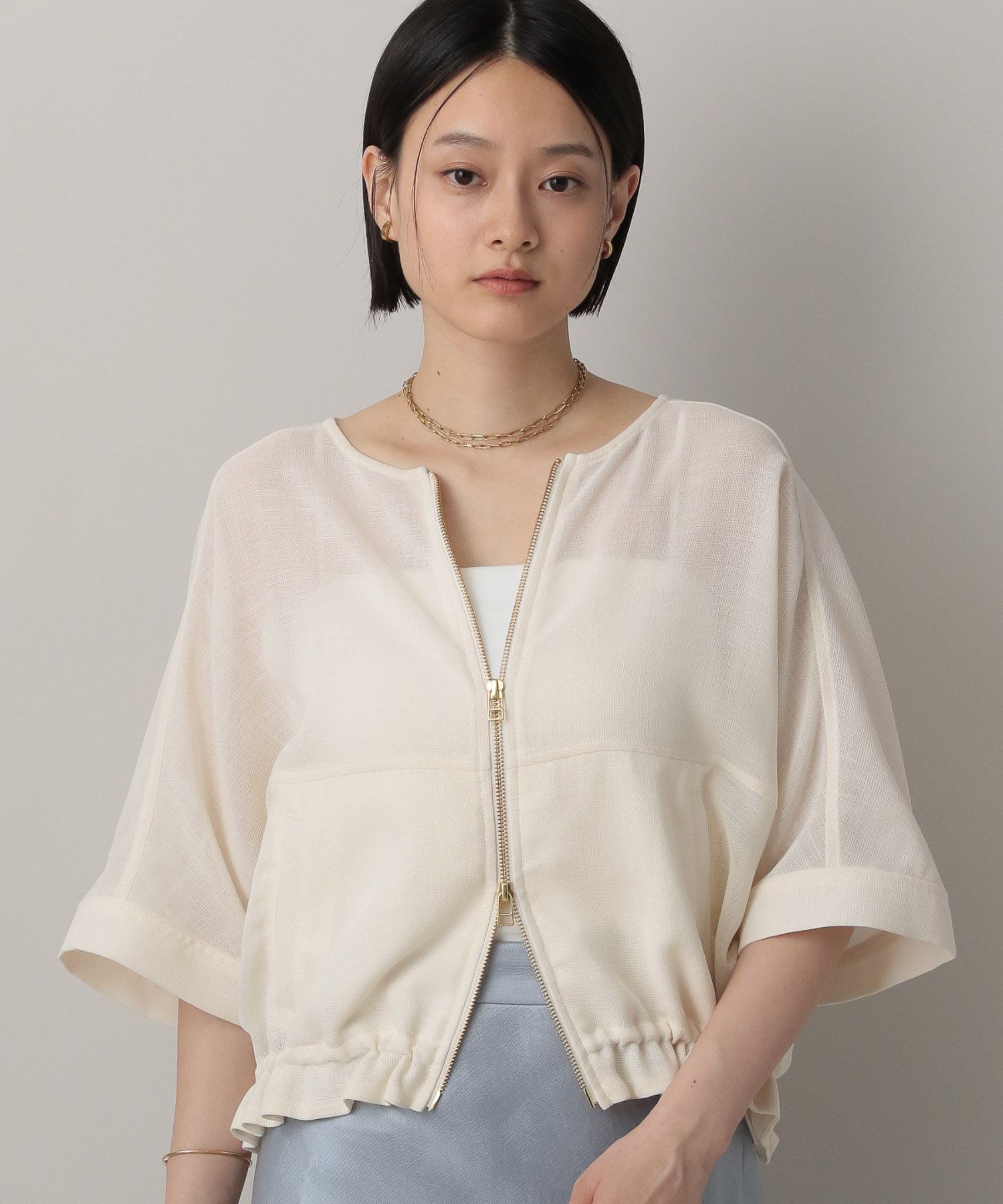 A part by 「リネンライクメッシュブルゾン」|ブルゾン・スタジャン|