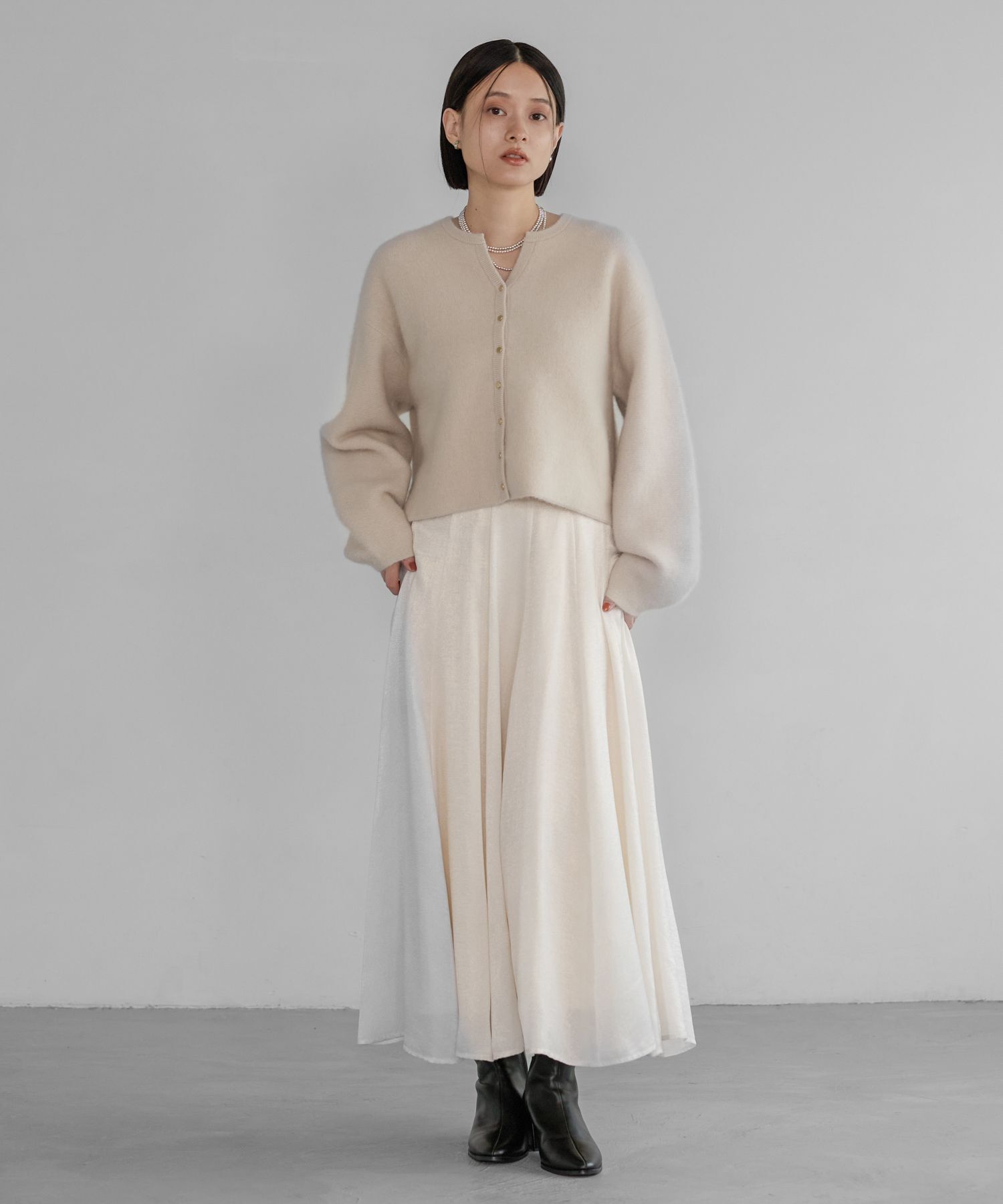 A part by 「ハクプリントキリカエフレアスカート」|スカート|