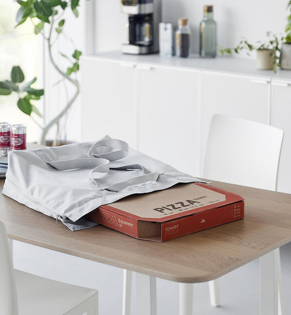collex「山崎実業  【TOWER/タワー】洗える持ち帰り寿司・ピザが入るレジかごかばん」|食器・キッチングッズ|