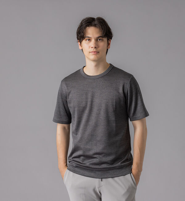 ABAHOUSE「【リバーシブル仕様】抗菌防臭加工 半袖 Tシャツ」|Tシャツ・カットソー|グレー