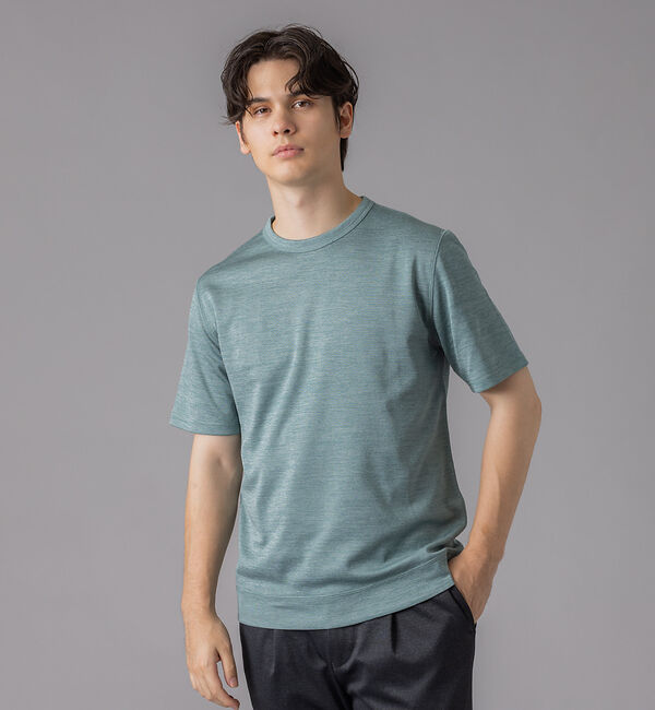 ABAHOUSE「【リバーシブル仕様】抗菌防臭加工 半袖 Tシャツ」|Tシャツ・カットソー|グリーン