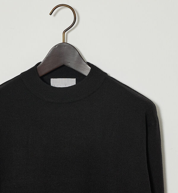 ABAHOUSE「【カシミヤタッチ】ハイゲージ モックネック ニット」|ニット・セーター|ブラック