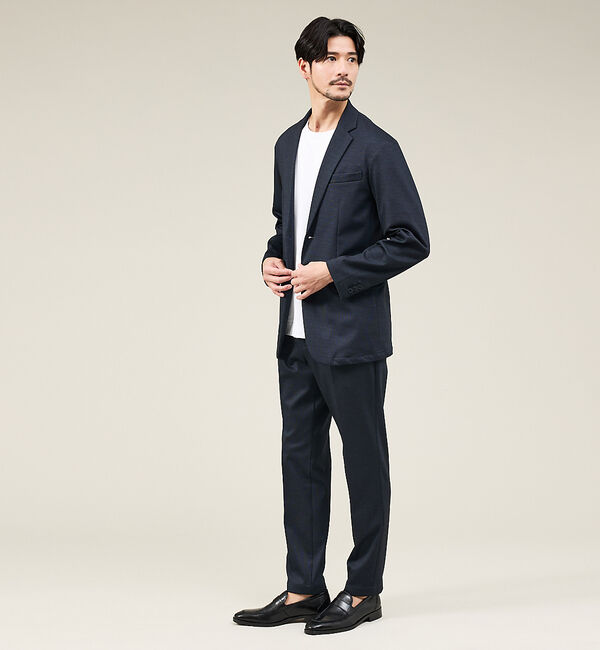 ABAHOUSE「【新型/上下2点セット】ポンチ セットアップ/スーツ ジャケット＆スラックス」|スーツ|