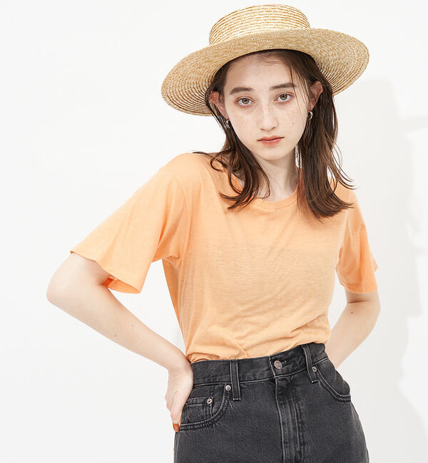 Rouge vif「ナチュラルダイTシャツ」|Tシャツ・カットソー|オレンジ