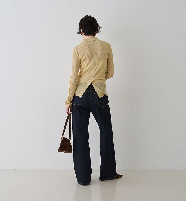 Rouge vif「防縮Wシアーポロリブニット」|ニット・セーター|