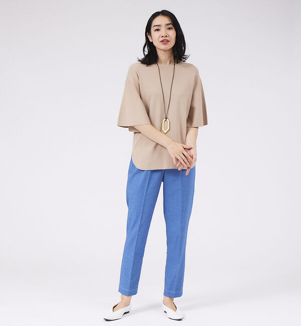 qualite「《セットアップ対応》デニムライクハイウエストテーパードパンツ」|その他|