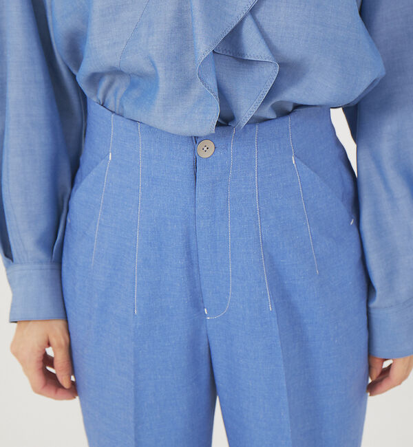 qualite「《セットアップ対応》デニムライクハイウエストテーパードパンツ」|その他|