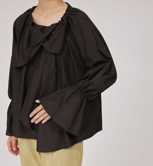 qualite「タフタフリルブラウス」|シャツ・ブラウス|