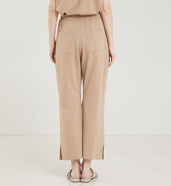 qualite「レーヨンストレッチサイドスリットニットパンツ」|その他|