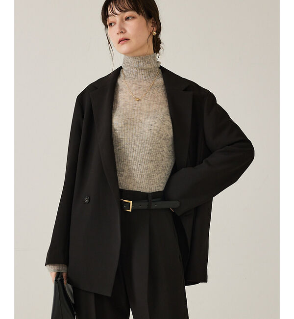 qualite「【セットアップ対応】ワイドダブルジャケット」|その他|ブラック
