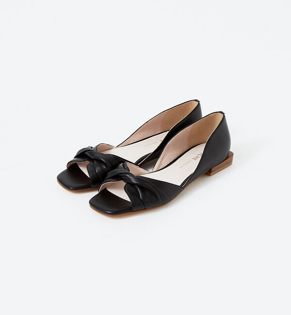 AU BANNISTER「ツイストオープントゥパンプス」|サンダル|